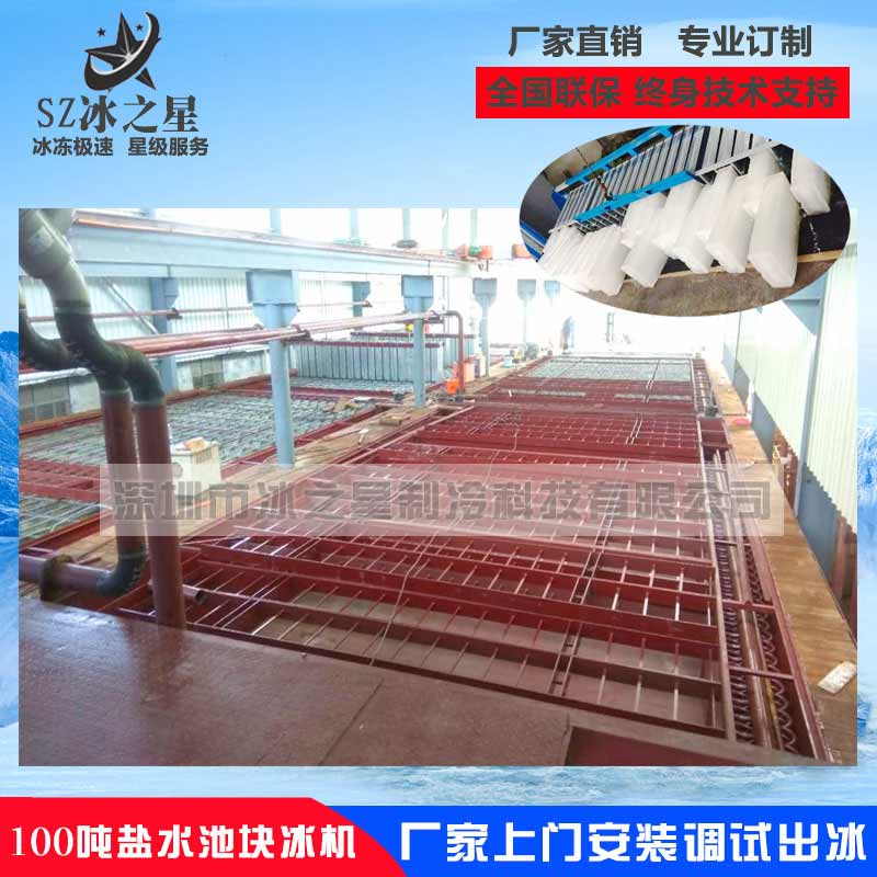 <strong>100噸鹽水池塊冰機(jī)</strong>